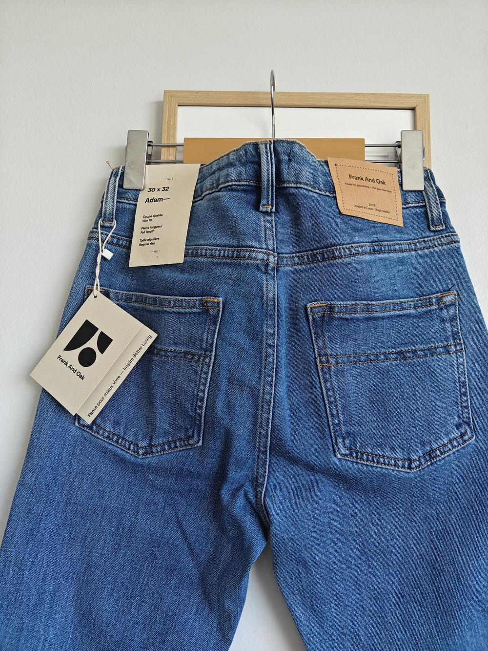 Frank And Oak Blue High-Waist Jeans Slim 30x32
